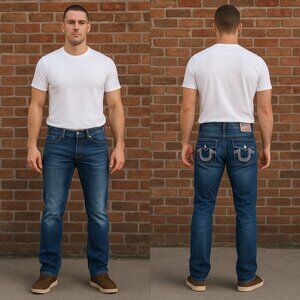 Iconic‎ Y2K True Religion Medium Wash Boot Cut Jeans Mens size 30